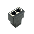 Miniatyrbillede 1 af 5: CAT6 RJ45 netværks-T-hoved netværkskabelsforlænger en til to split
