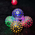 Miniatyrbillede 4 af 5: LED solenergi marokkansk kuglefarvede lys julepynt