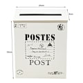 Miniatyrbild 4 av 6: （Röd）Vintage Väggmonterad Järnbrevlåda Brev Postbrev Tidningar