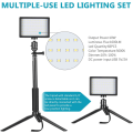Miniatyrbilde 3 av 5: 2 stk. Dimmbare 5600k USB LED Videolys med Justerbar Stativ