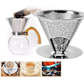 Miniatyrbild 4 av 5: Rostfritt stål häll över kaffedroppare Mesh Fi DXGHC