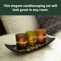 Miniatyrbilde 2 av 5: Naturlig Candlescape-sett, 3 dekorative lysestaker, steiner a DXGHC