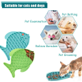 Miniatyrbilde 6 av 6: Kattenslowfeeder, 2-pakning Fiskeformet Kattenslikkematte for Katter og Hunder, Kattens Puslespillmater, Morsom Alternativ