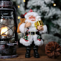 Miniatyrbillede 4 af 6: 4 stk. Julepynt Harpiks Julemand Ornamenter Sta