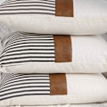 Pikkukuva 5 / 6: 2 kpl maalaismaisen tyylin raidallinen patchwork-pellavatyynynpäällinen