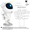 Miniatyrbilde 4 av 7: Astronaut Galaxy-projektorlys, stjerneprojektorlampe, nattlys