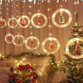 Miniatyrbillede 5 af 7: LED Julelysstreng USB Snemand Julemand Vindue Dekoration