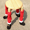 Miniatyrbild 2 av 5: 4 st juldekoration 37 cm julbord stolsbensöverdrag C