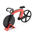 Miniatyrbillede 1 af 5: Rød Non-Stick Rustfrit Stål Pizzaskærer Cykel Pizzaskærer DXGHC