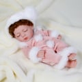 Miniatyrbild 4 av 4: Reborn Babydockor Flickor Silikon Helkropp Livsliknande Reborn Dockor S