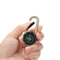 Miniatyrbild 4 av 5: Kompass med karbinhake för pojkar, Grå, Diameter 3 cm