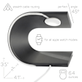 Miniatyrbilde 2 av 4: 1 Pakk For Apple Watch Stativ Aluminium Legering U-Formet Skrivebordsklokke