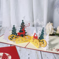 Miniatyrbilde 4 av 5: 3D julekort, pop-up julekort, brettet tredimensjonalt