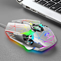 Miniatyrbillede 3 af 5: Spilmus USB kablet computer kontor E-sports lysende RGB mekanisk