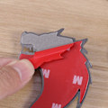 Miniatyrbillede 4 af 5: 2 stk. 3D Metal Ulvehoved Bilsticker og Emblem Badge Reflekterende