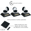Miniatyrbild 3 av 5: （Vit）Svart Batteridriven/Solcellsdriven Roterande Stativ för A