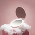 Miniatyrbilde 2 av 2: Ladeskapt LED Bærbar Sminke Speil Lysende Mini Speil