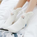 Miniatyrbild 5 av 5: Tofflorstrumpor Fuzzystrumpor Fleece Crewstrumpor Mjuka Varma Djur  DXGHC