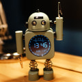 Miniatyrbild 4 av 5: Tyst robotväckarklocka, digital display, lysande för studenter