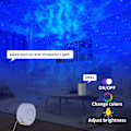 Miniatyrbillede 3 af 4: LED stjernehimmel projektor laser over hele himlen lille natlampe