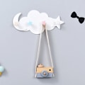 Miniatyrbillede 5 af 7: 2 stk. 3/4 vægkroge Hanger Hook Cloud Hængende Holdere Børns