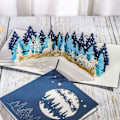 Miniatyrbilde 3 av 4: 3D julekort, pop-up julekort, brettede tredimensjonale