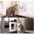 Miniatyrbild 5 av 5: Microchip-styrd kattlucka med 4 positioner, låsbar kattlucka för DXGHC