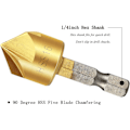 Miniatyrbillede 4 af 6: 6 stk. Træbearbejdnings-Countersinks, 90° HSS Konisk Countersink, Carbi
