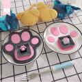 Miniatyrbilde 6 av 7: Kattens Pote Koppen Matte, Silikon Gummi Koster, 3D Kattens Pote Koppen Matte for Co