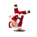 Miniatyrbild 1 av 5: Dansande Jultomte Upp och Ner Snurrande Sjungande Elektrisk Plysch C