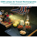 Miniatyrbild 5 av 7: LED-belysning med USB-laddning, bärbar strålkastare för konstruktion S