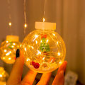 Miniatyrbilde 1 av 6: LED-ønskeball gardinlys juledekorasjonslysstreng