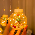 Miniatyrbillede 1 af 6: LED Ønskebold Gardinlys Julepynt Lysstreng