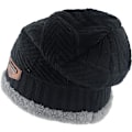 Miniatyrbillede 5 af 5: Dametøj Tyk Varmt Vinter Beanie Hat Slouchy Skully Strik Huer, Sort