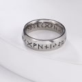 Miniatyrbillede 3 af 6: Vikingringe med nordiske runer - Vikingamulet i rustfrit stål