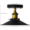 Miniatyrbillede 3 af 5: Rund Loftlampe LED Sort Varmt Hvid Aluminium Loft DXGHC