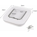 Miniatyrbild 3 av 5: Microchip-styrd kattlucka med 4 positioner, låsbar kattlucka för DXGHC