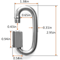 Miniatyrbild 2 av 7: 8mm Snabbkoppling Oval Karabinkedja Snabbkopplingar Koppling 4st M8