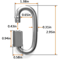 Pikkukuva 2 / 7: 8mm Nopea Linkki Soikea Karabiiniketju Nopea Linkki Liitin 4kpl M8