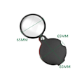 Miniatyrbillede 2 af 6: 4 stk. 10x Lille Lommeforstørrelsesglas Premium Foldbar Mini Forstørrelsesglas