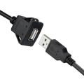 Miniatyrbillede 3 af 5: 2 Pakke Kvadratisk Enkelt Port USB 3.0 Panel Flush Mount Forlængelse DXGHC