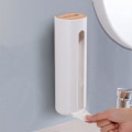 Miniatyrbillede 1 af 7: Bomuldsmakeup-organizer, Bomuldsrondelboks med Trælåg, Væghængt