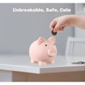 Miniatyrbilde 3 av 5: Okrossbar plastspargris myntspargris for jenter og gutter (1 stk rosa) spargris rosa,A