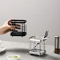 Miniatyrbillede 5 af 7: Køkkenvask Svampeholder, Sort, Rustfrit Stål Køkkenorganisering