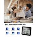 Miniatyrbillede 2 af 7: Digital Termometer/Hygrometer 3.2” LCD Stor Skærm Indendørs Ambi