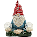 Miniatyrbild 2 av 5: Garden Resin Statue - Långt skägg Christmas Gnome 2 Magic Ball DXGHC