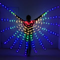Miniatyrbild 4 av 5: Magdansvingar med Guldvingar Regnbåge Färgglada LED Luminous Wing Dan