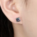 Miniatyrbillede 2 af 4: 18K Hvidguldbelagte Multifarvede Sorte Cubic Zirconia Ørestik