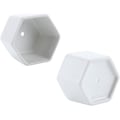 Miniatyrbillede 4 af 7: Sæt af 2 Enkle Hvide Kreative Keramiske Små Hexagon Sukkulenter