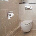 Pikkukuva 5 / 7: Seinään kiinnitettävä ruostumattomasta teräksestä valmistettu wc-paperiteline Spacio-hyllyllä